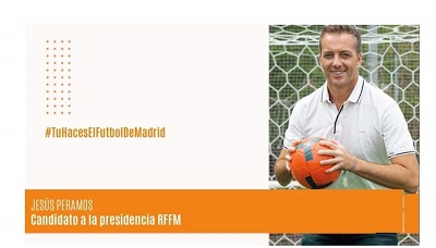 Jesús Peramos, candidato a presidir   la Federación de Fútbol de Madrid